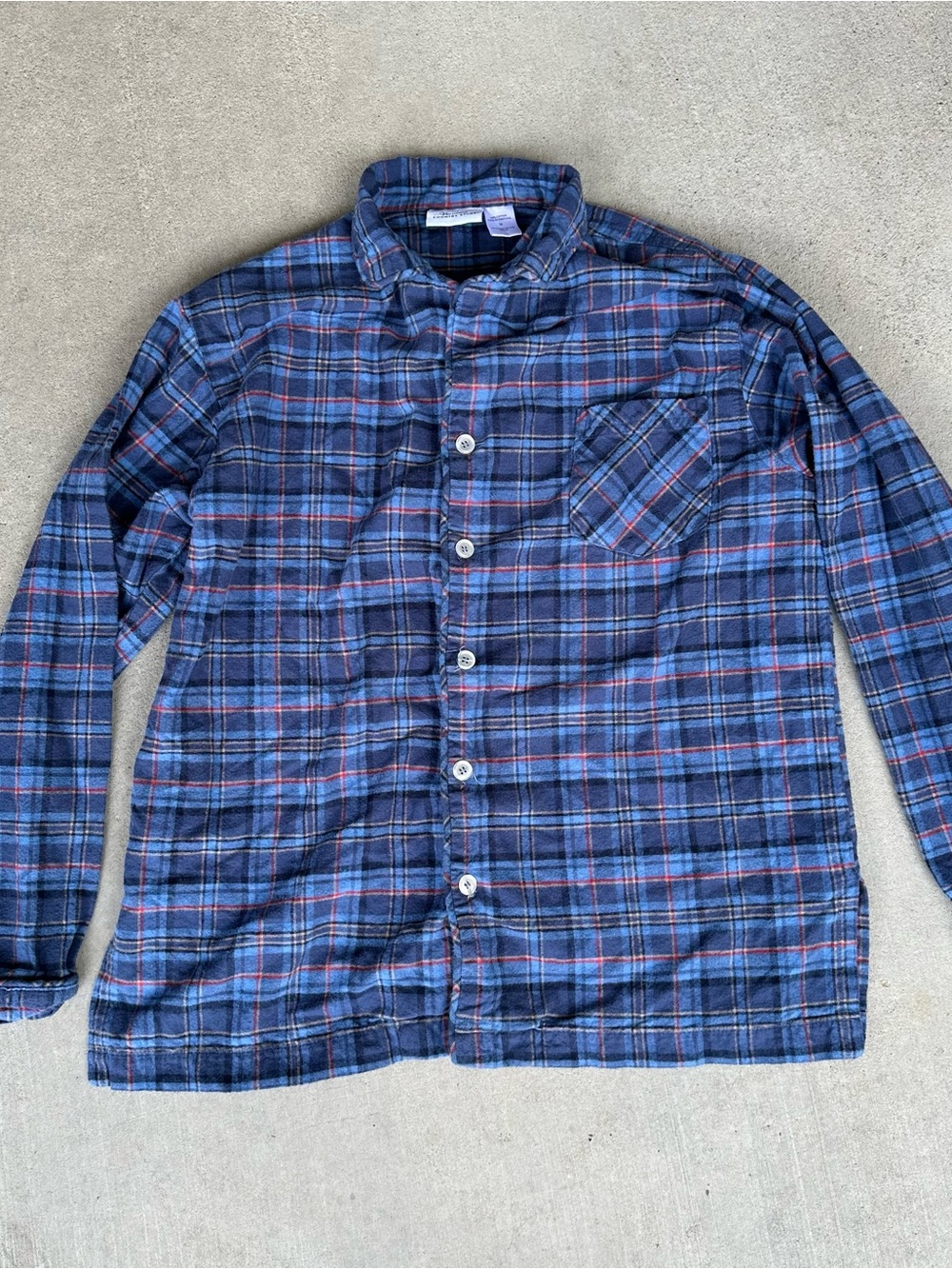 2000s Vermont Country Store Plaid
Flannel Loop Collar Shirt Medium